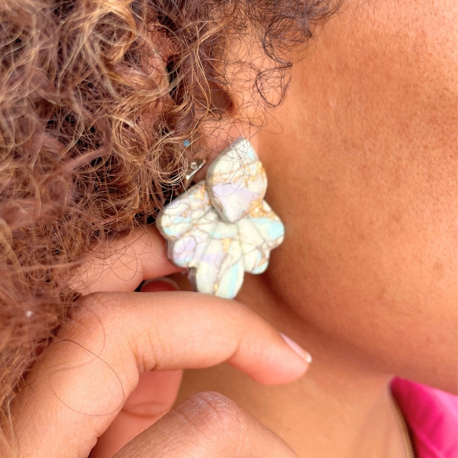Boucles d'été pastel - artisanat Tunisien fait main | ILEYCOM