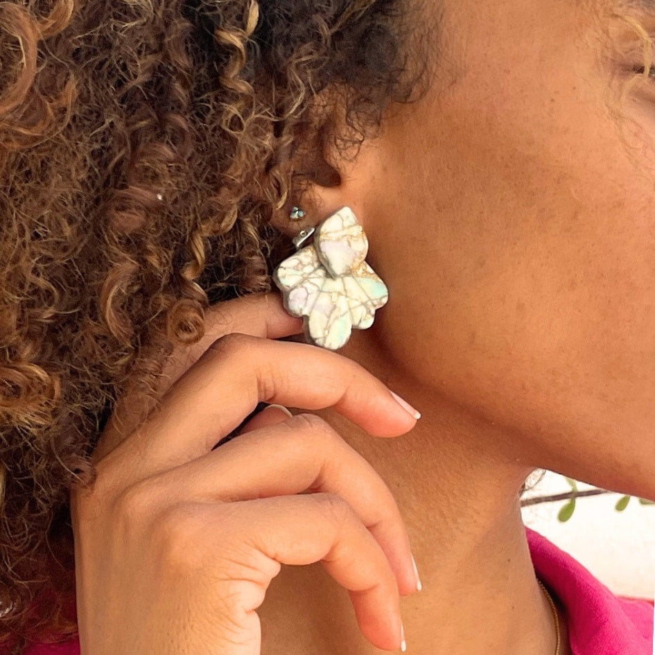 Boucles d'été pastel - artisanat Tunisien fait main | ILEYCOM