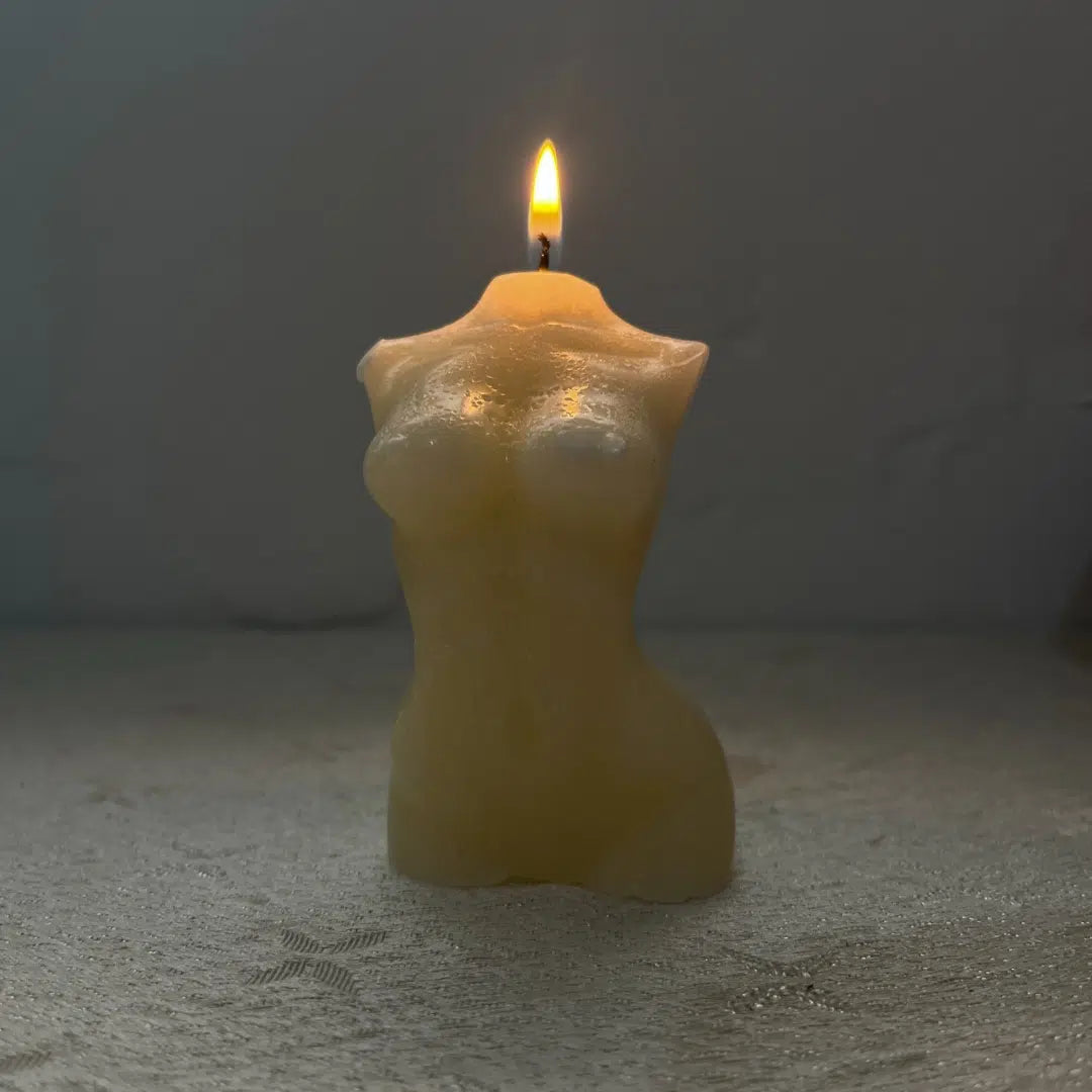 Bougie naturelle sculptée en cire végétale
