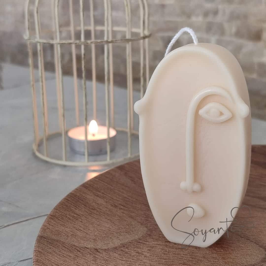 Bougie Parfumée Abstract face - artisanat Tunisien fait main | ILEYCOM