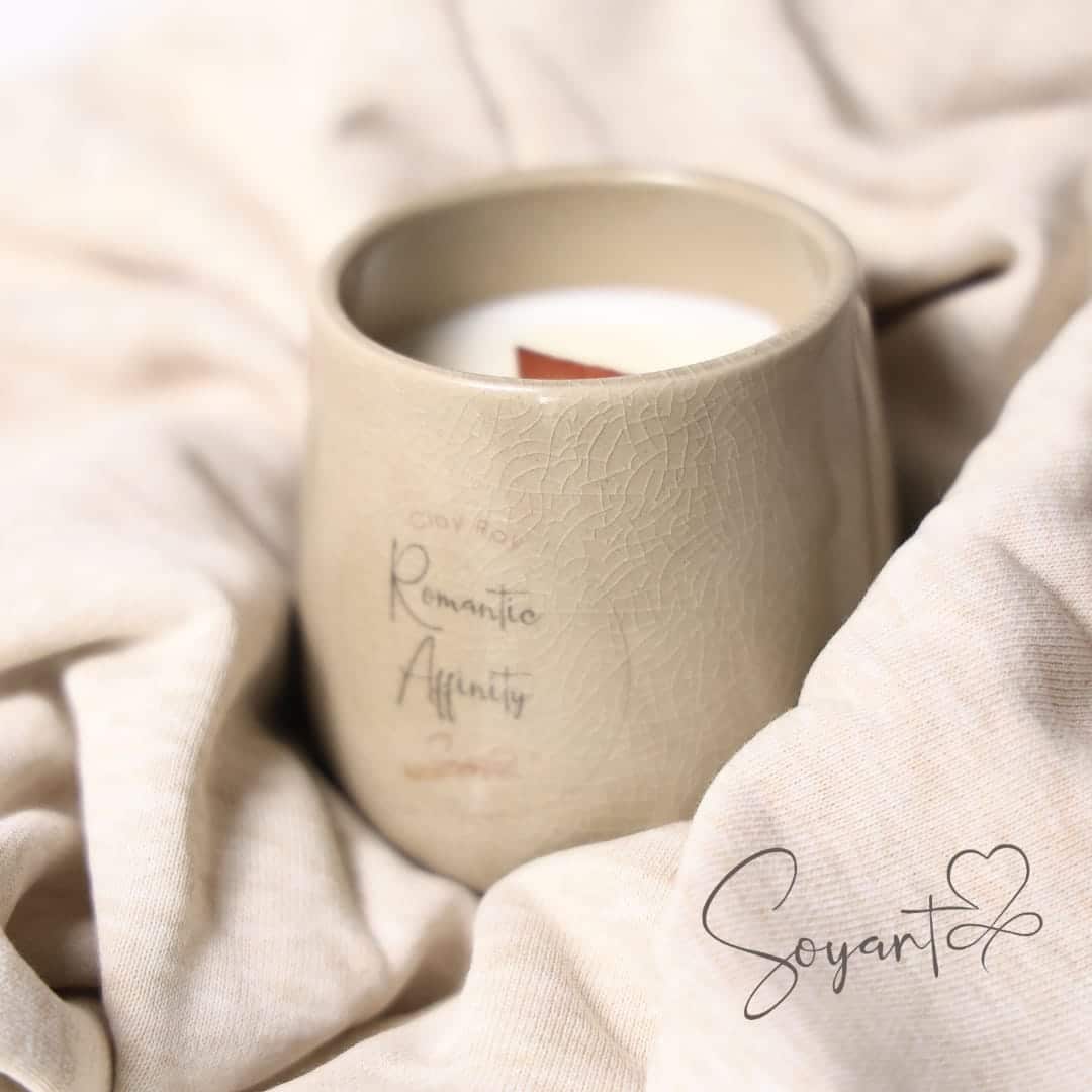 Bougie Parfumée Clay Ray Romantic - artisanat Tunisien fait main | ILEYCOM