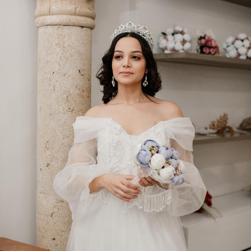 Bouquet de fleurs mariage violet, Bouquet de mariée violet, prune lilas lavande - artisanat Tunisien fait main | ILEYCOM