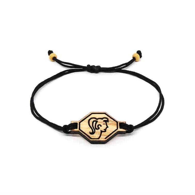 Bracelet Horoscope Vierge – Pendentif en Bois Massif | Bijou Astrologique Artisa - artisanat Tunisien fait main | ILEYCOM