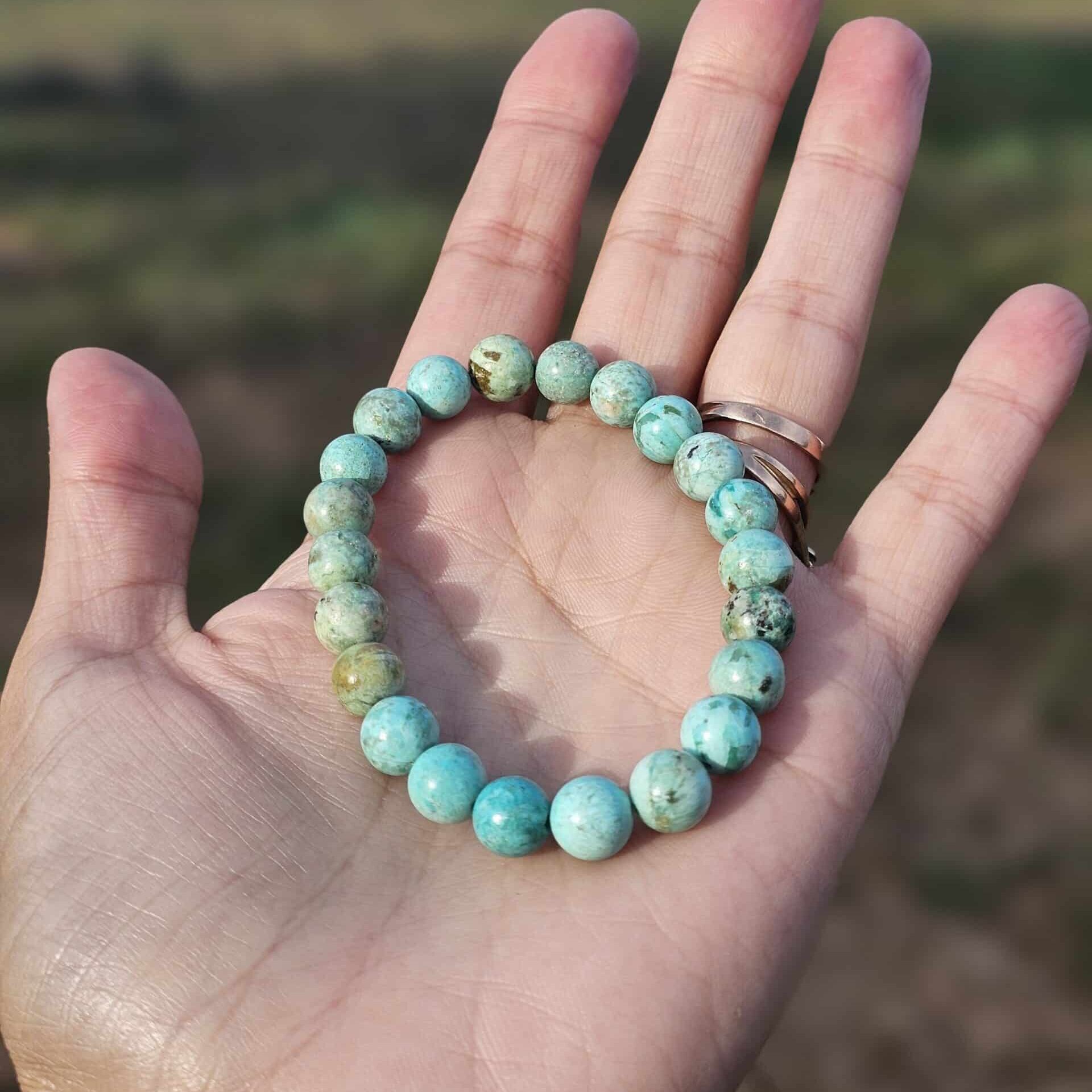 bracelet turquoise rare du Pérou pour élégance et sérénité