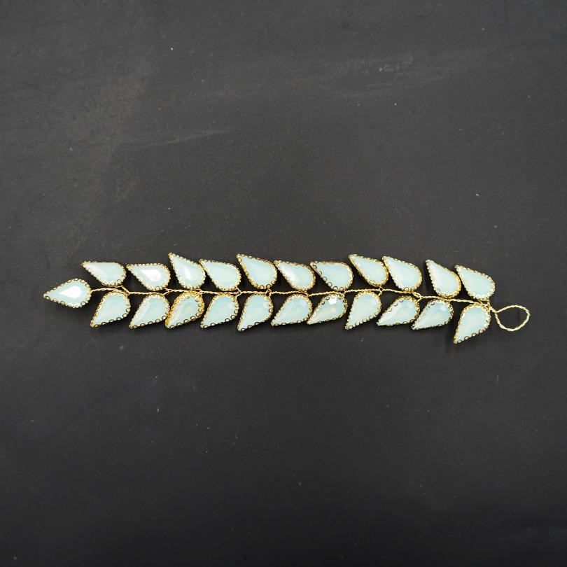Broche en cristal bleu, Vigne de cheveux mariage bleu, bijoux de cheveux bleu, p - artisanat Tunisien fait main | ILEYCOM