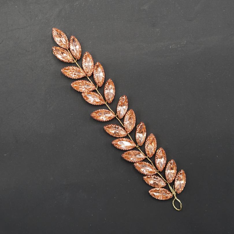 بروش كريستال وردي، كرمة شعر زفاف وردية، مجوهرات شعر وردية، لعروسة العروس، مجوهرات مصنوعة يدويًا