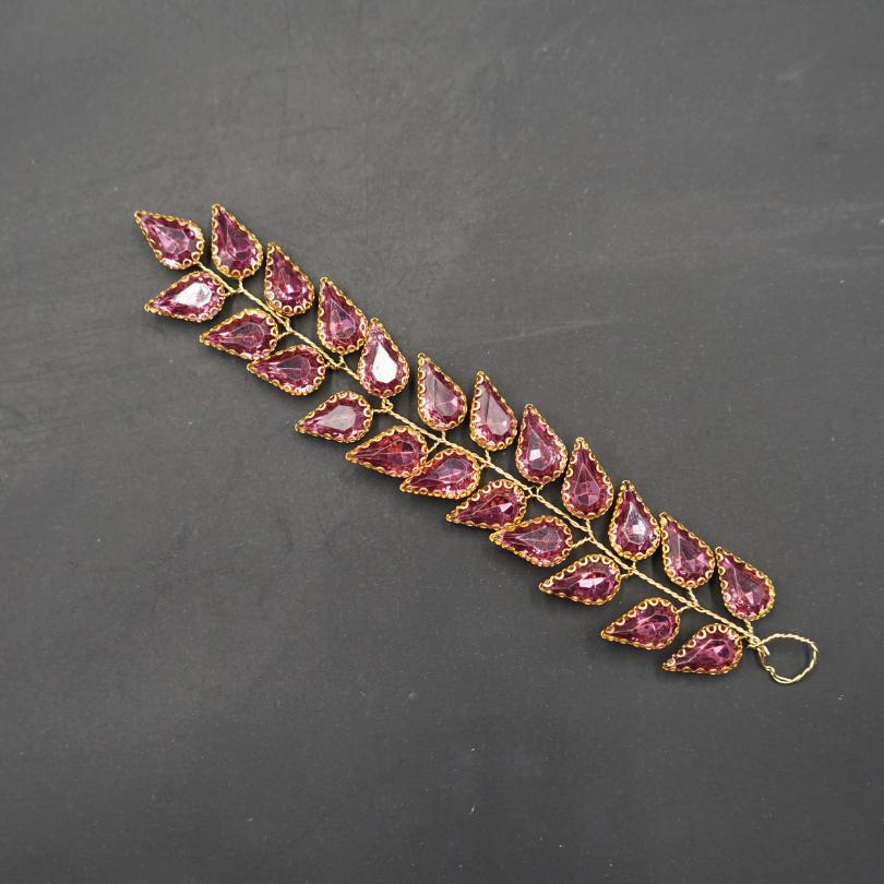 Broche en cristal violet , Vigne de cheveux mariage violet , bijoux de cheveux v - artisanat Tunisien fait main | ILEYCOM
