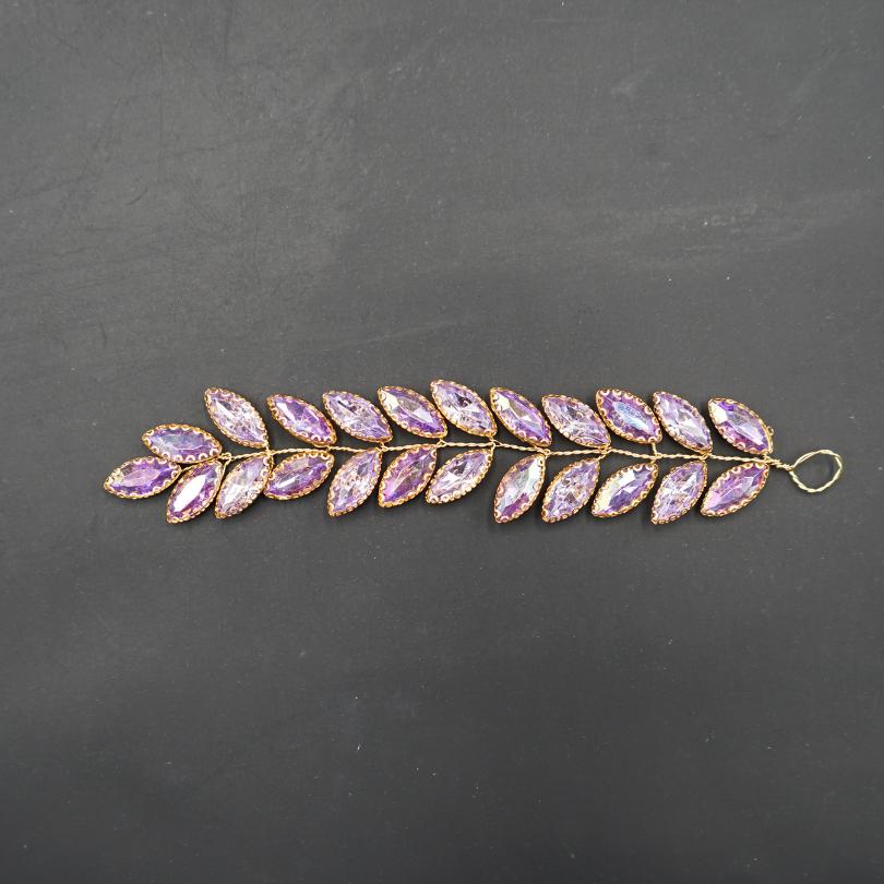 Broche en cristal violet , Vigne de cheveux mariage violet , bijoux de cheveux v - artisanat Tunisien fait main | ILEYCOM