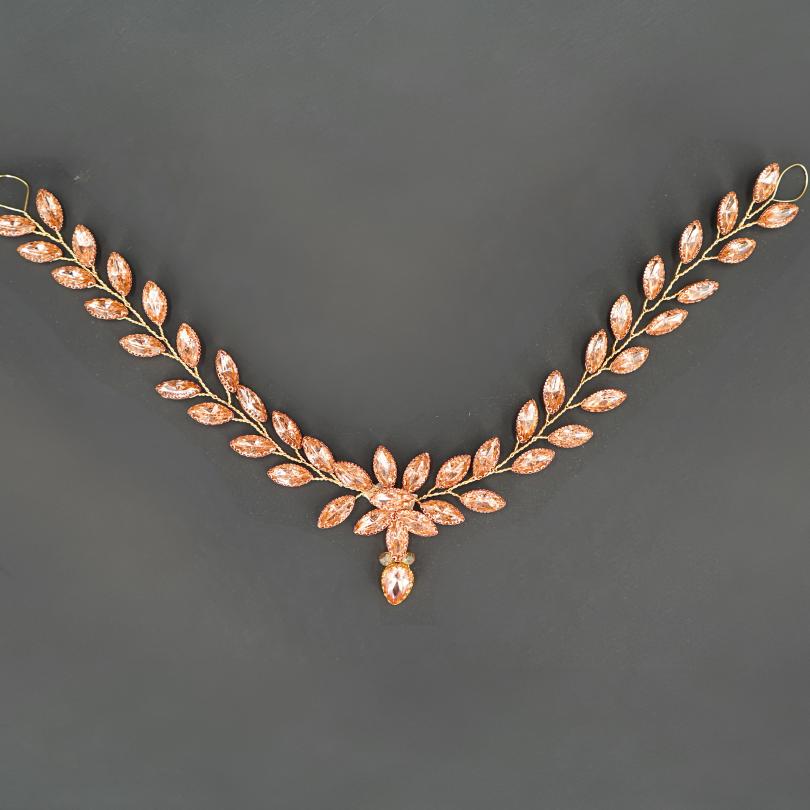 Broche en perles rose de cheveux de mariage , accessoires de cheveux de mariée, - artisanat Tunisien fait main | ILEYCOM