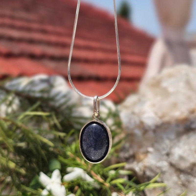 collier lapis lazuli en argent 925 pour une élégance unique