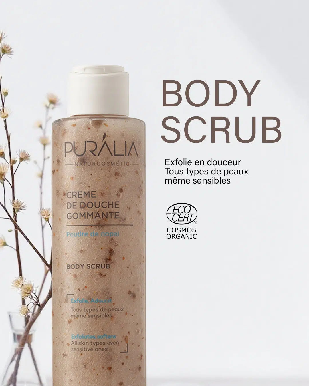 crème gommante bio pour une peau douce et éclatante