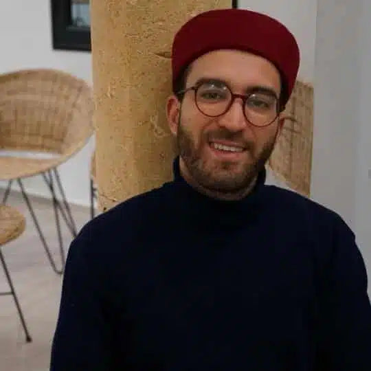 Chechia tunisienne rouge en laine