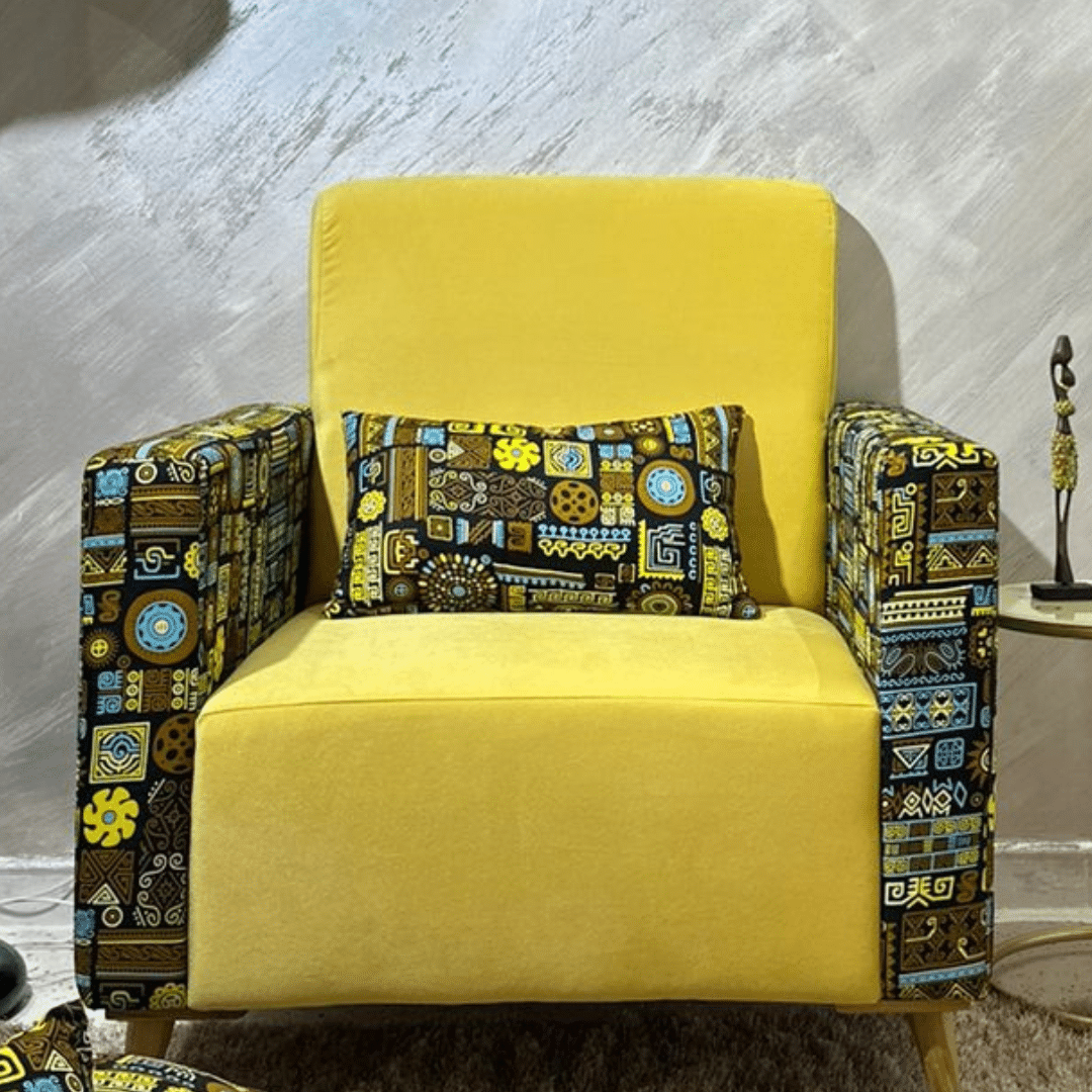 Coin déco Zelina – Ensemble décoration salon artisanal en tissu wax africain (fa - artisanat Tunisien fait main | ILEYCOM