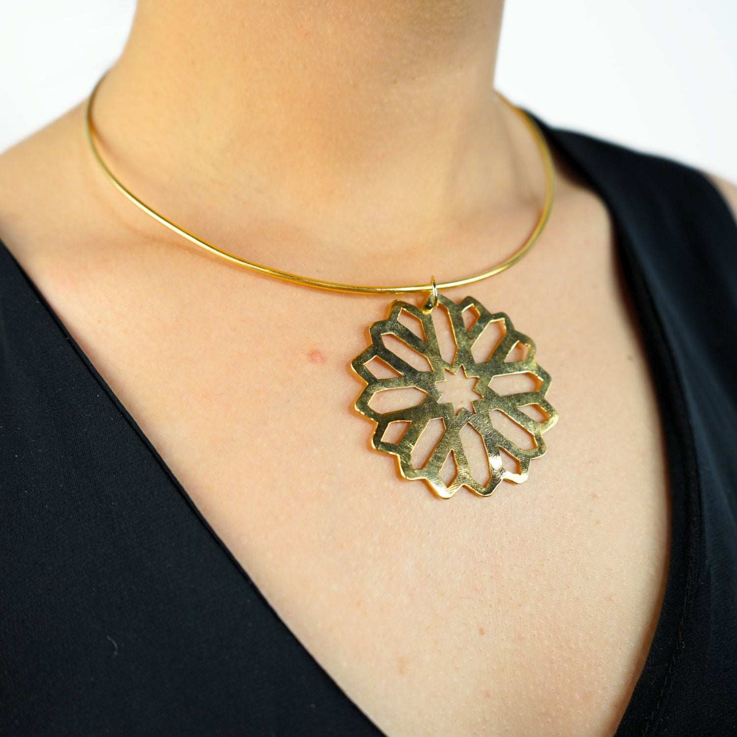 Collier cuivre haut de gamme en or 18k, élégance irrésistible - artisanat Tunisien fait main | ILEYCOM
