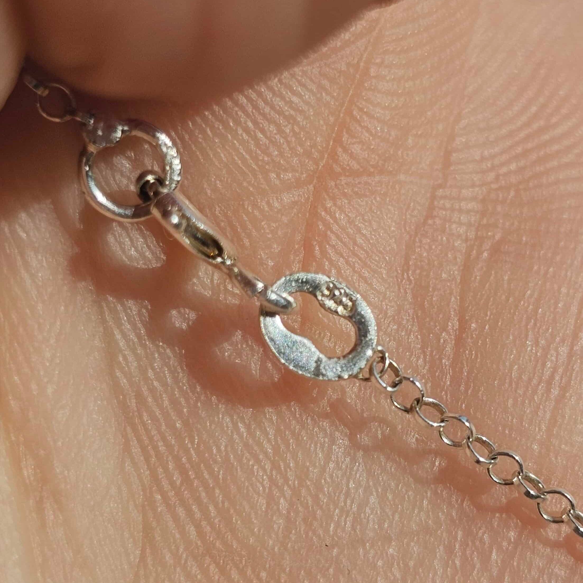 collier en argent 925 avec pendentif cœur en quartz rose (50 cm)