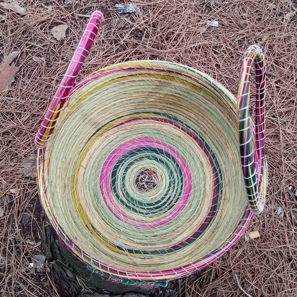 Couffin artisanal en fibres naturelles, fait main - artisanat Tunisien fait main | ILEYCOM
