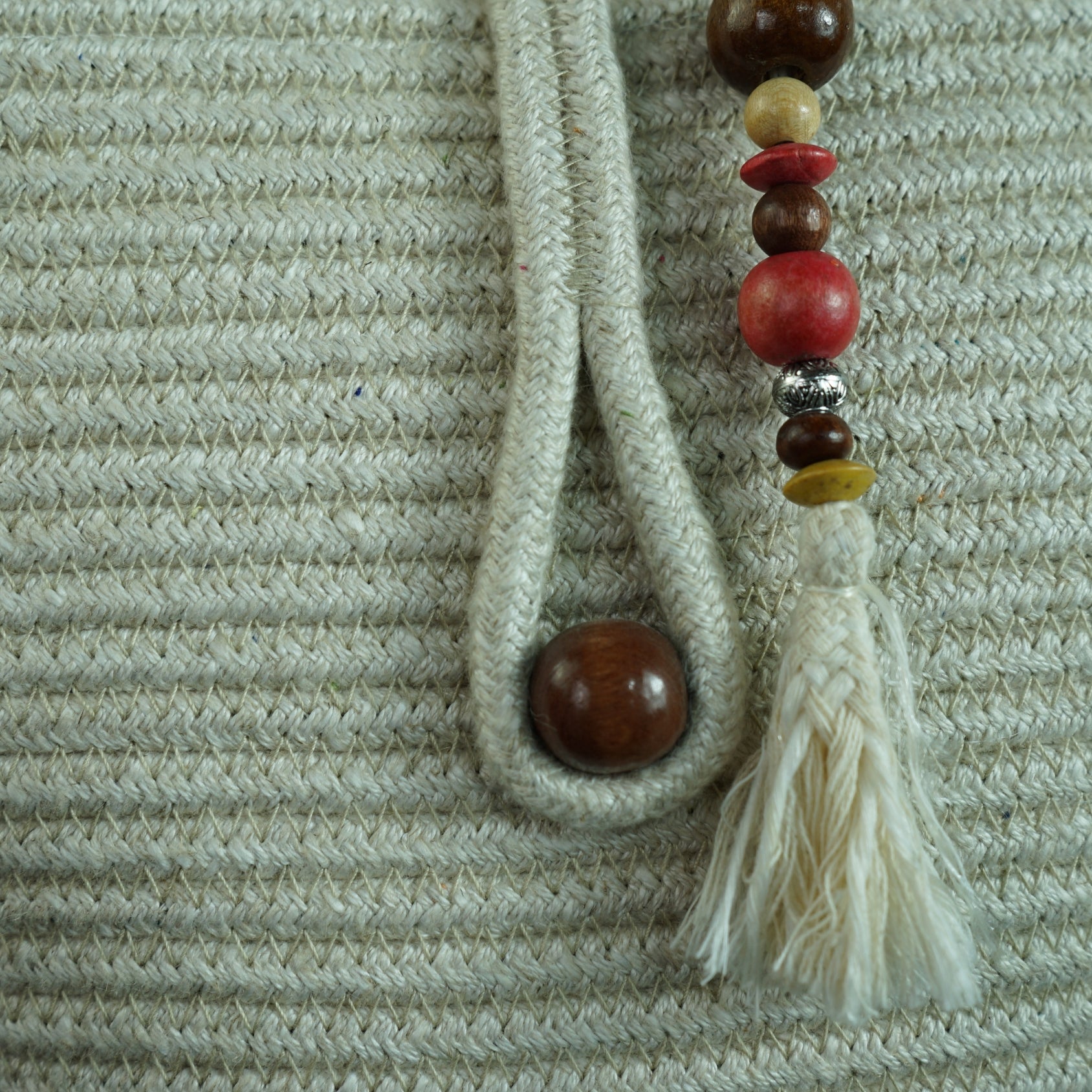 Couffin en macramé blanc : Élégance et confort irrésistibles - artisanat Tunisien fait main | ILEYCOM