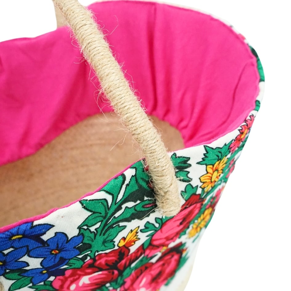 couffin traditionnelle revisité avec détails en foulard tunisienne vintage avec - artisanat Tunisien fait main | ILEYCOM