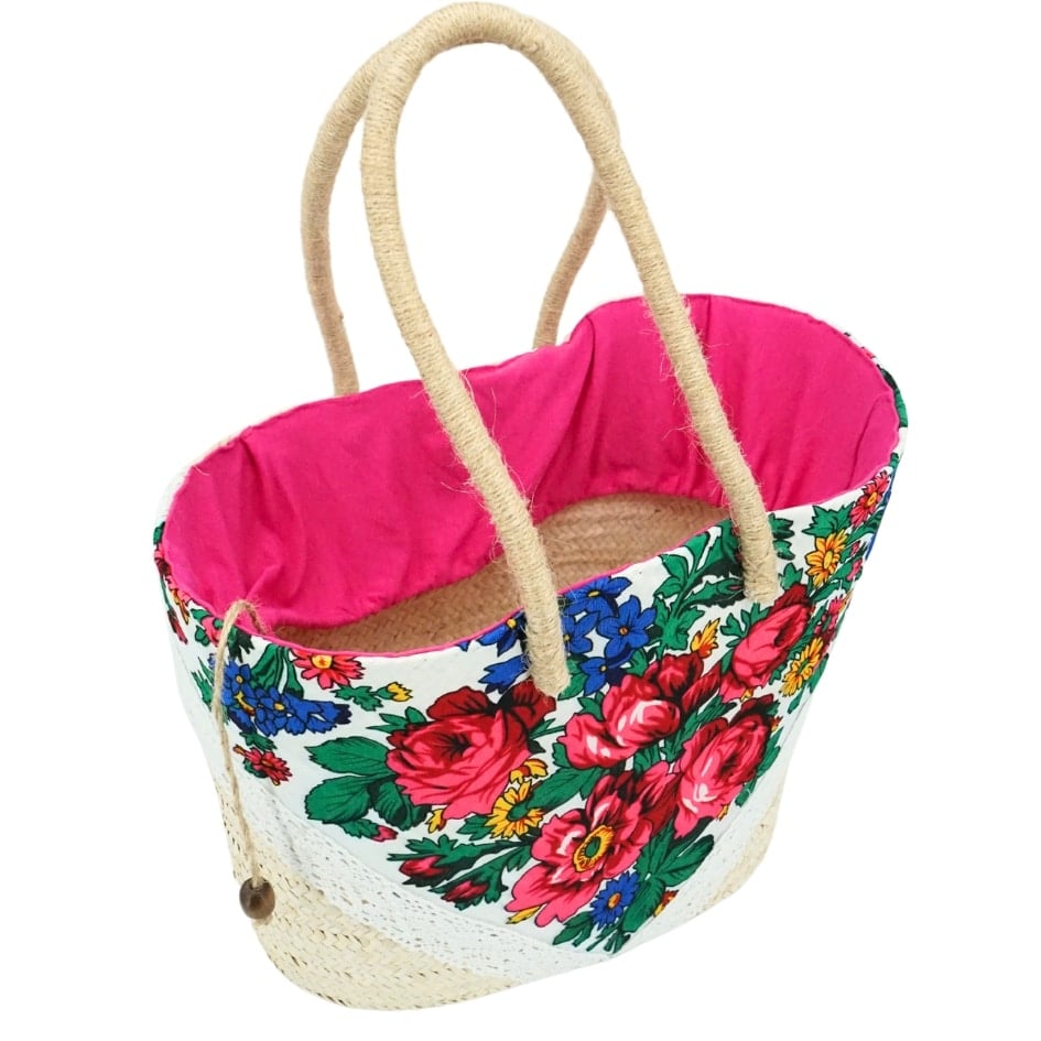 couffin traditionnelle revisité avec détails en foulard tunisienne vintage avec - artisanat Tunisien fait main | ILEYCOM