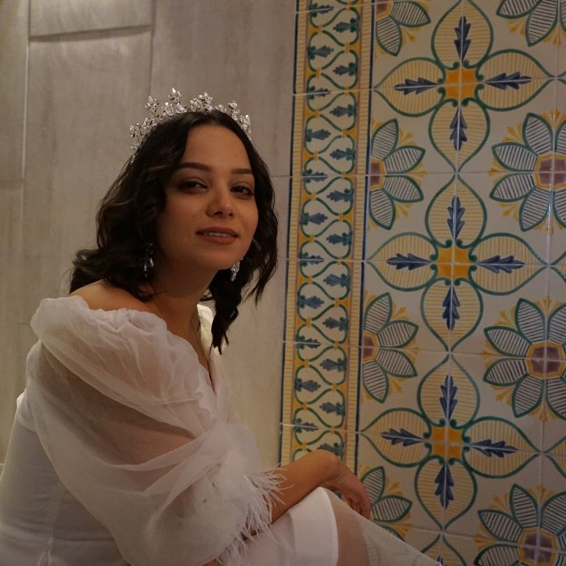 Couronne de mariage blanche, diadème de mariage nuptial, couronne nuptiale en cr - artisanat Tunisien fait main | ILEYCOM