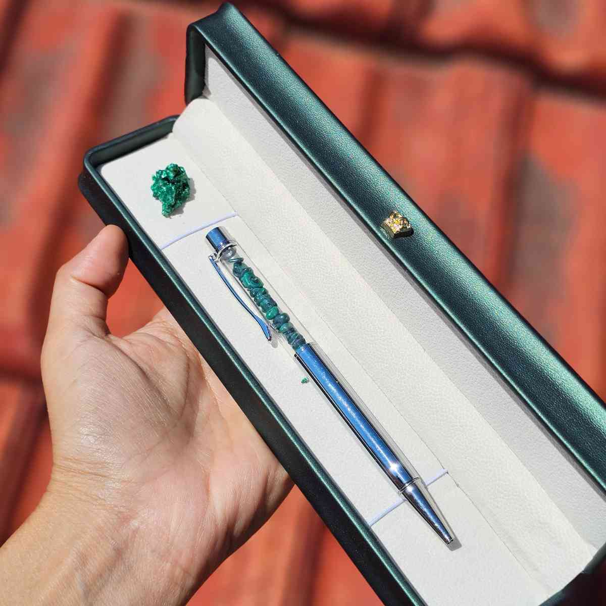 Stylo malachite exclusif écriture élégante et unique