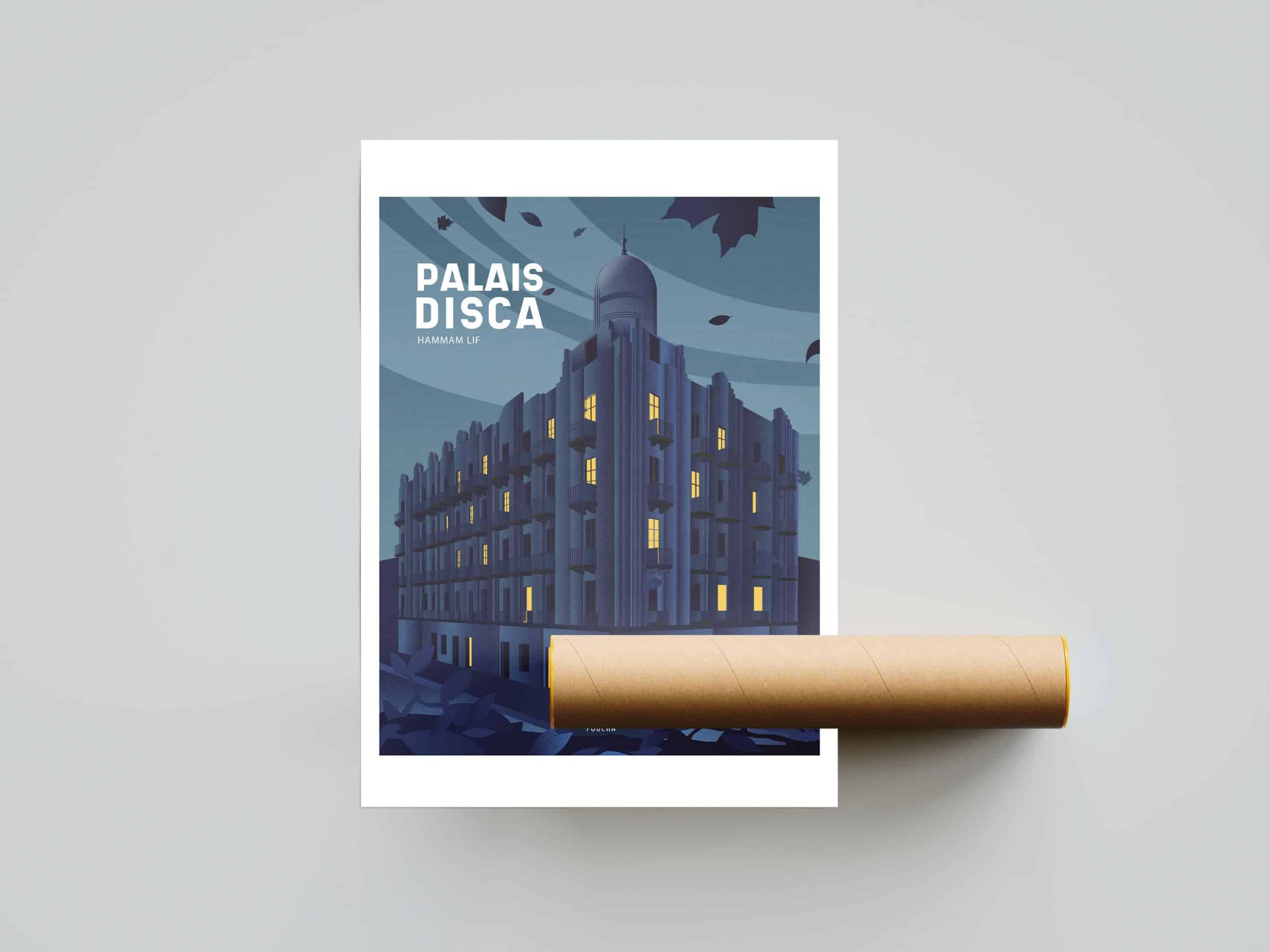 Poster Lieux Célèbres En Tunisie "Palais Disca"