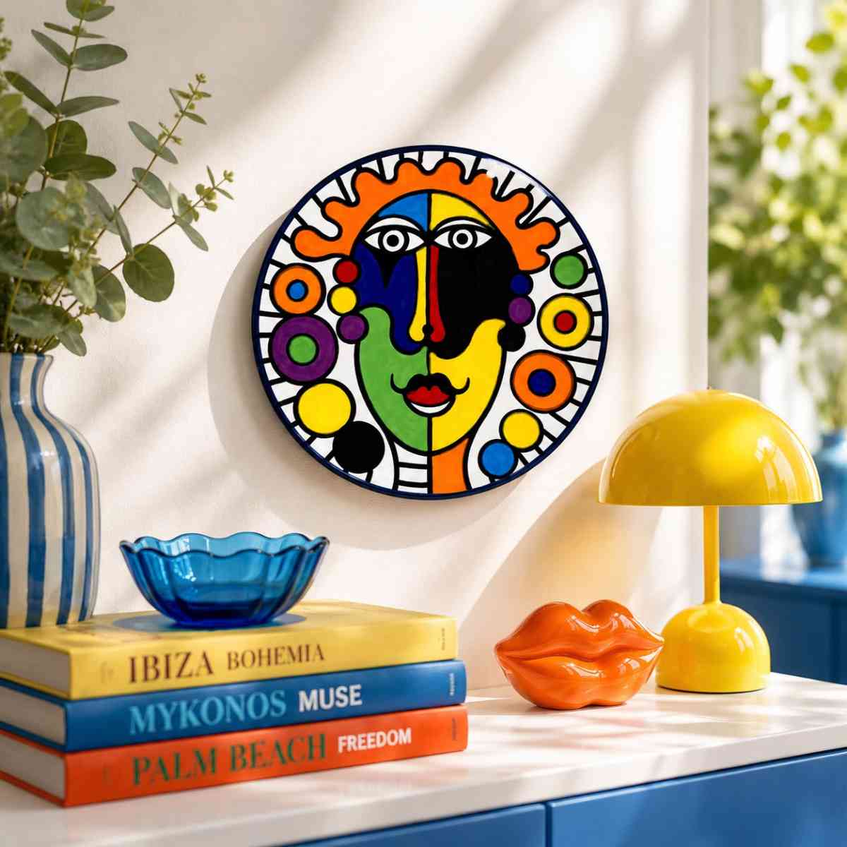 Assiette murale décorative pop artpour un style unique