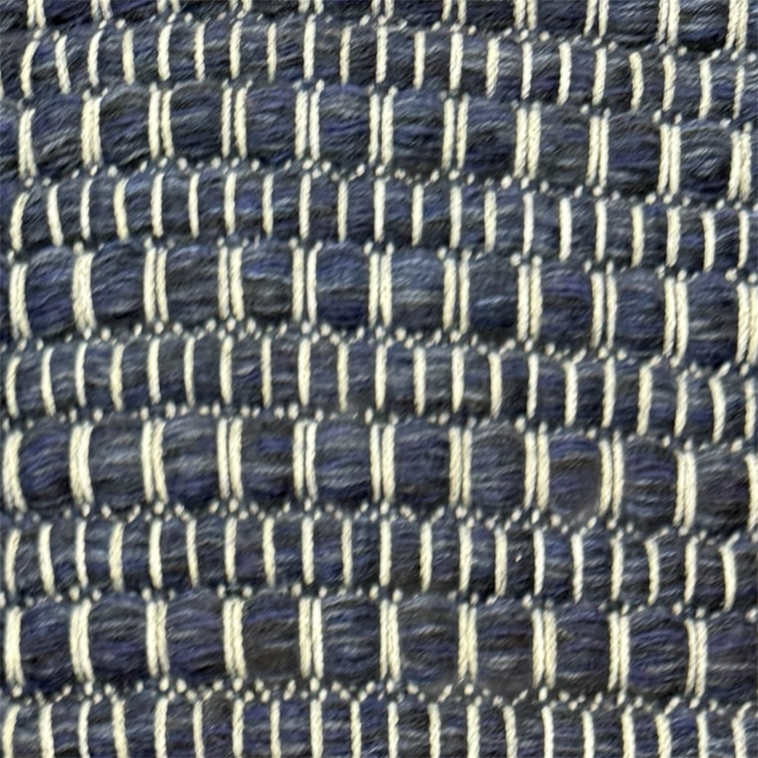 Tapis Bleu et blanc – Tissage manuel - 100 x 150 cm