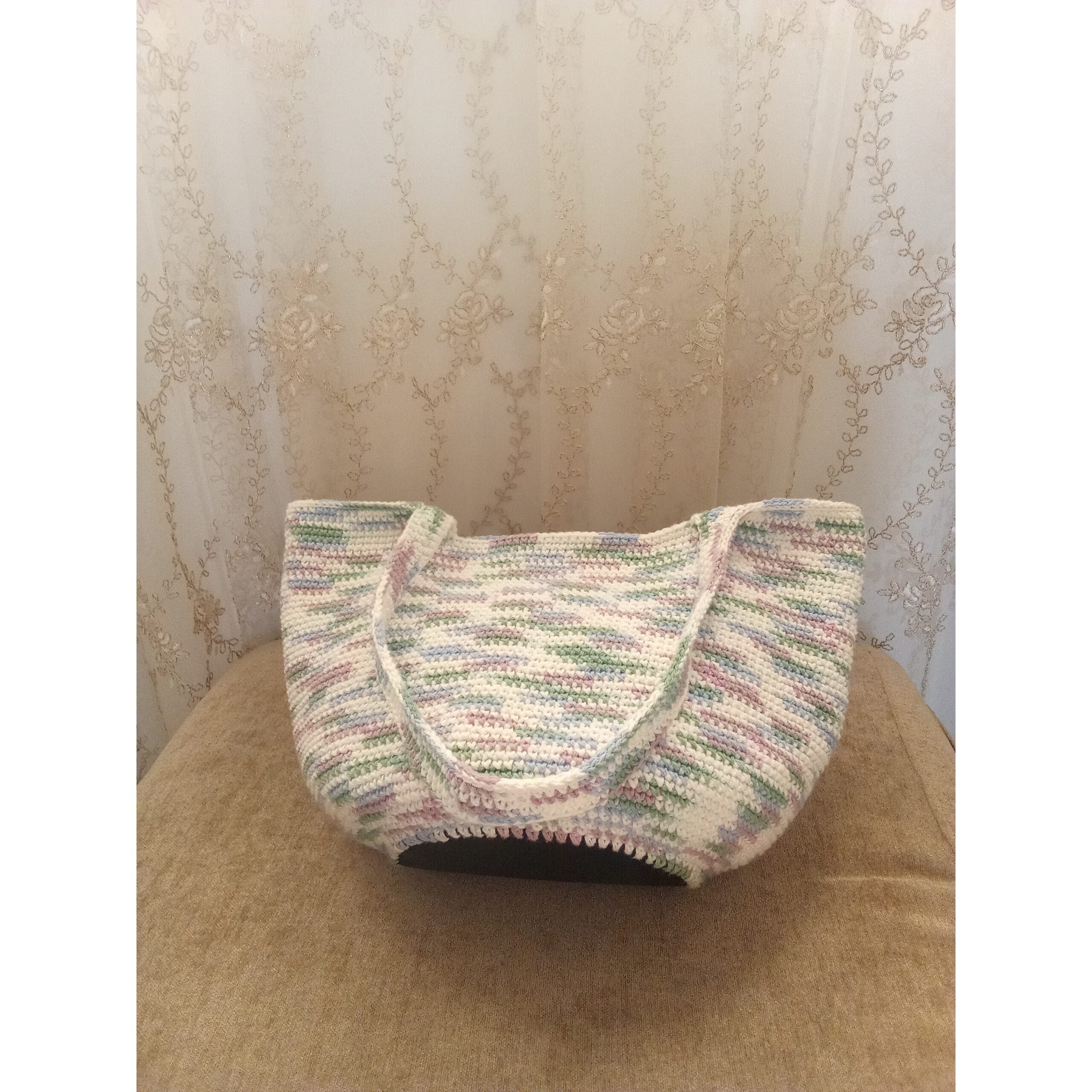 Sac Tote en Fibres Tissées Pastel - Élégance Écoresponsable