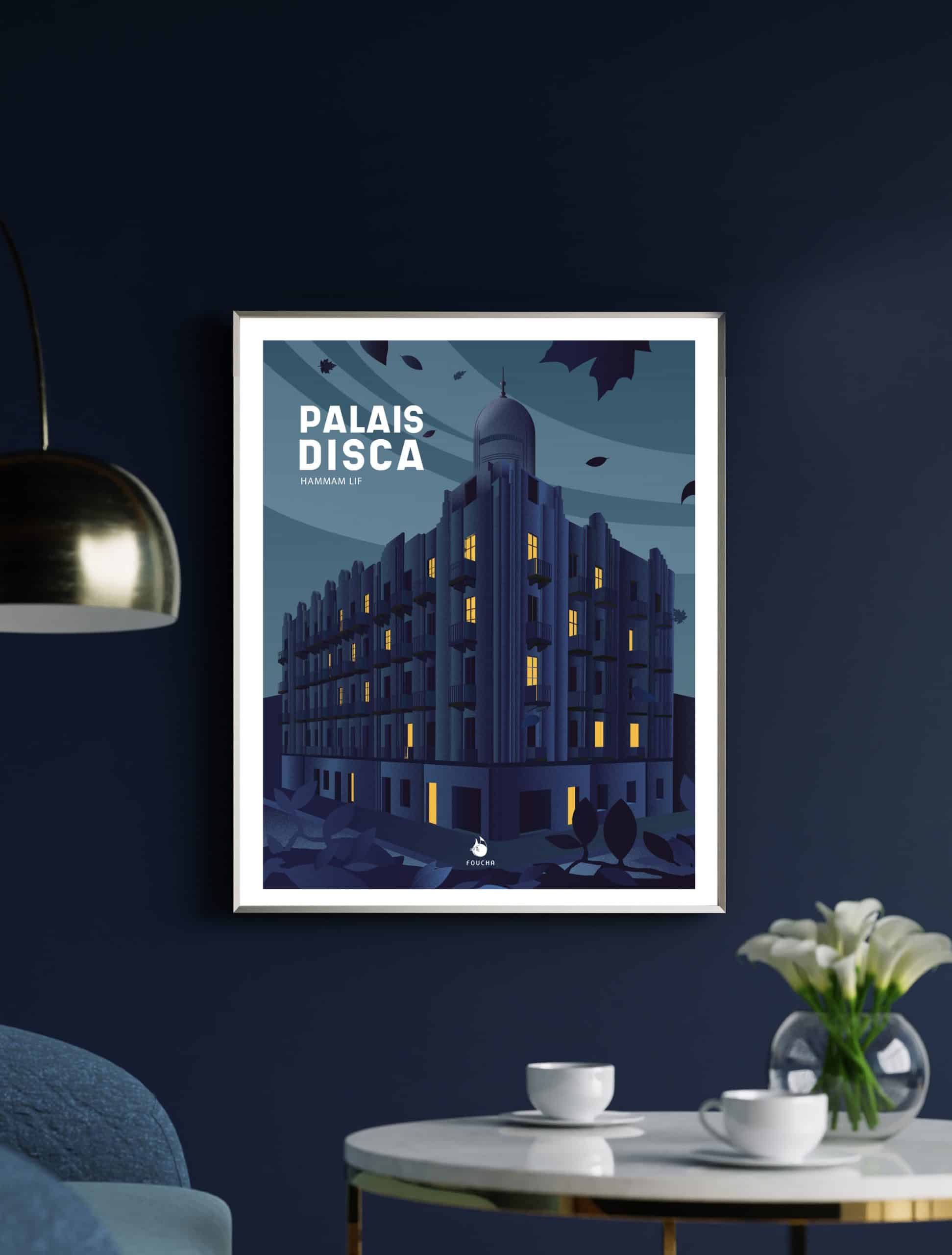 Poster Lieux Célèbres En Tunisie "Palais Disca"