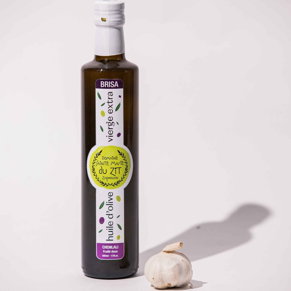 Bouteille huile d'olive vierge extra "Brisa" chemlali fruité mûr (500ml)