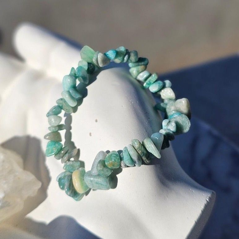 Bracelet amazonite élastique baroque irrésistible