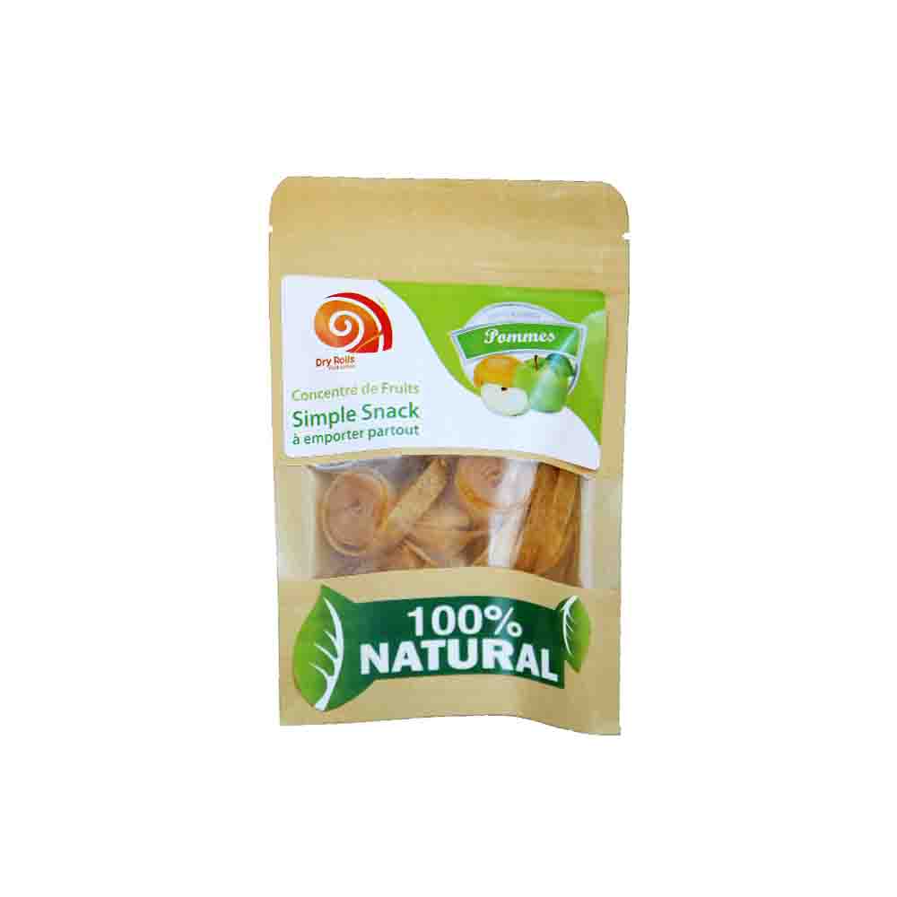 Dehydrated dried apple fruit leather