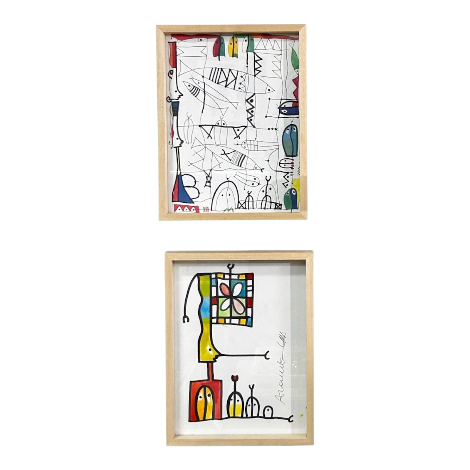 Tableau contemporain abstrait coloré