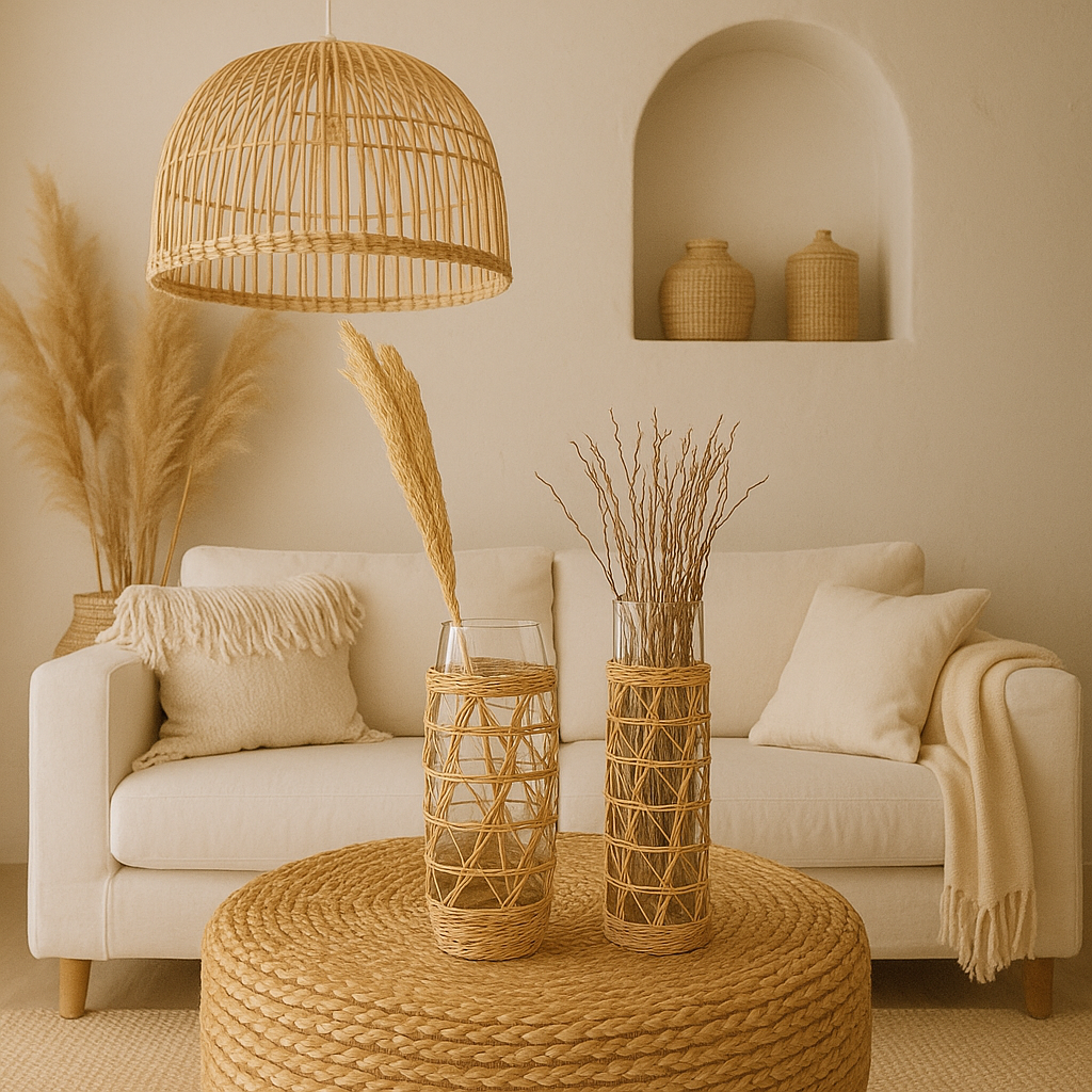 Duo de vases bohèmes – H 25 cm