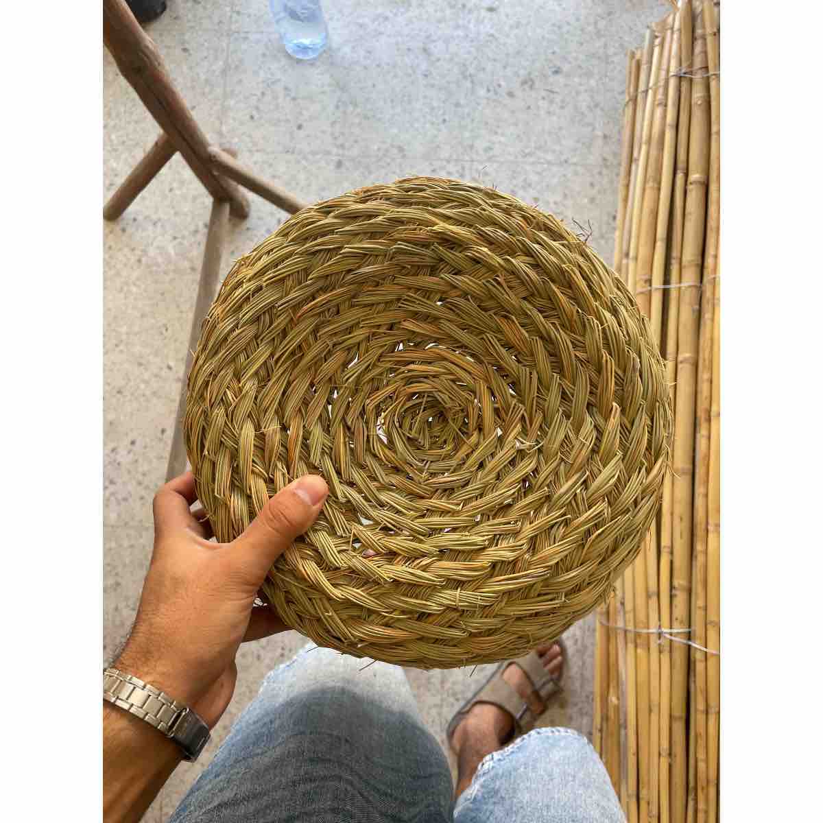 Cache pot en Halfa 25cm pour sublimer vos plantes avec élégance