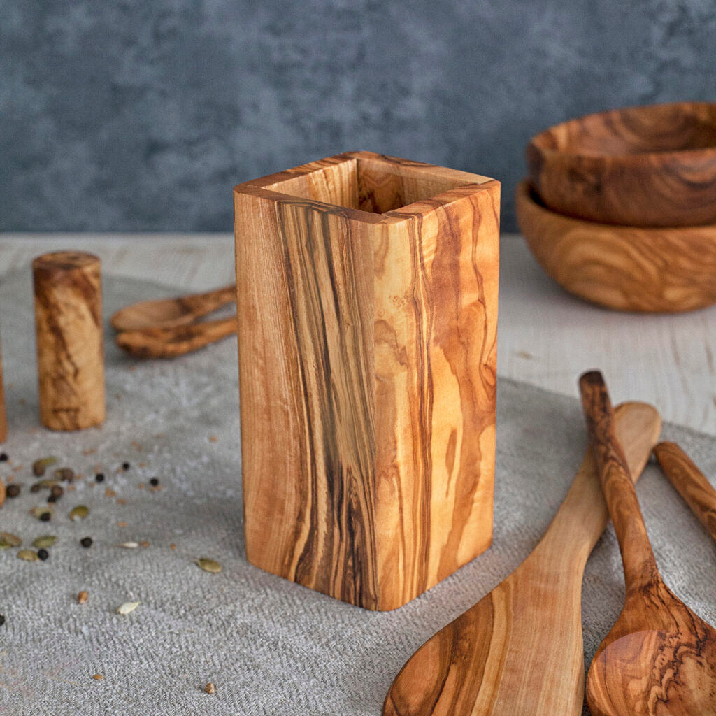 Ensemble de 5 cuilléres En Bois D'Olivier