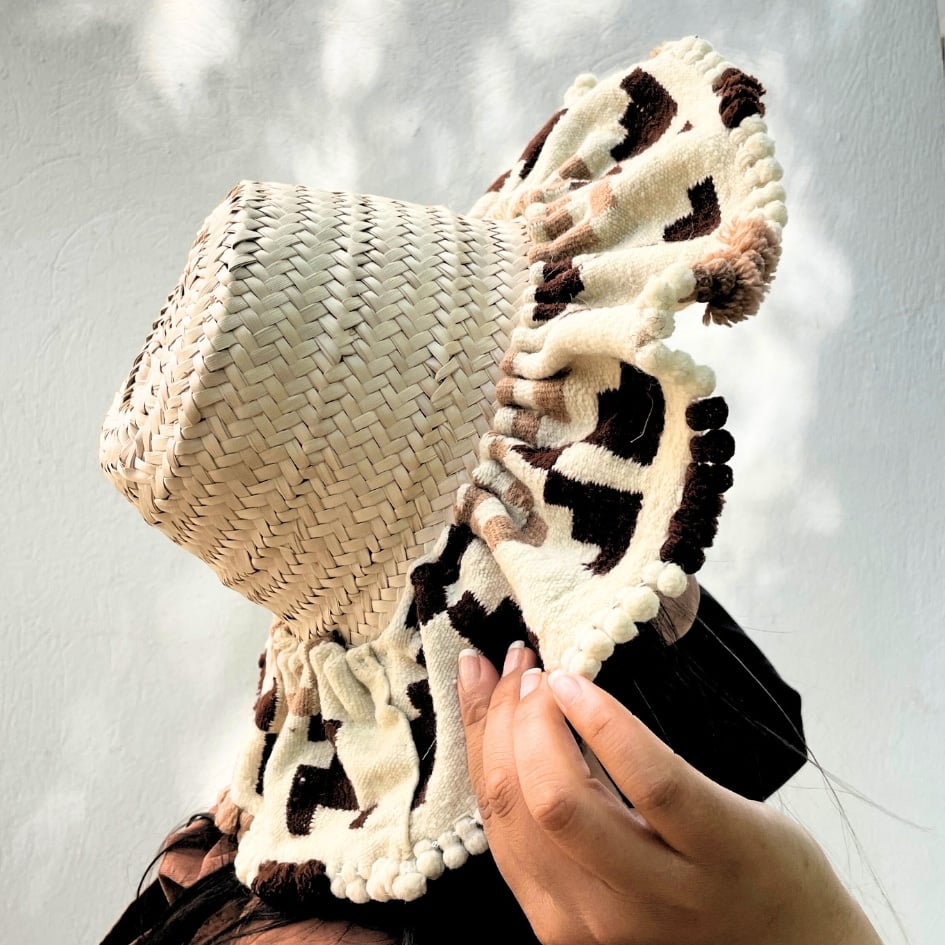 Ensemble Gilet, chapeau et sac en laine vierge tissé à la main - artisanat Tunisien fait main | ILEYCOM