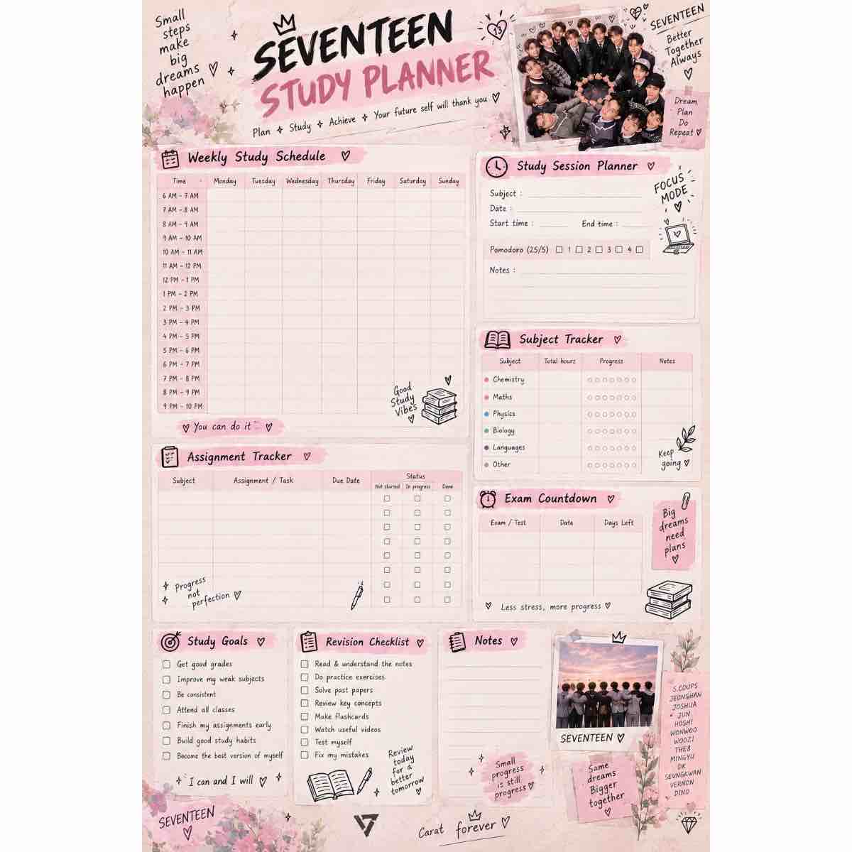 agenda SEVENTEEN le compagnon magique de votre succès quotidien