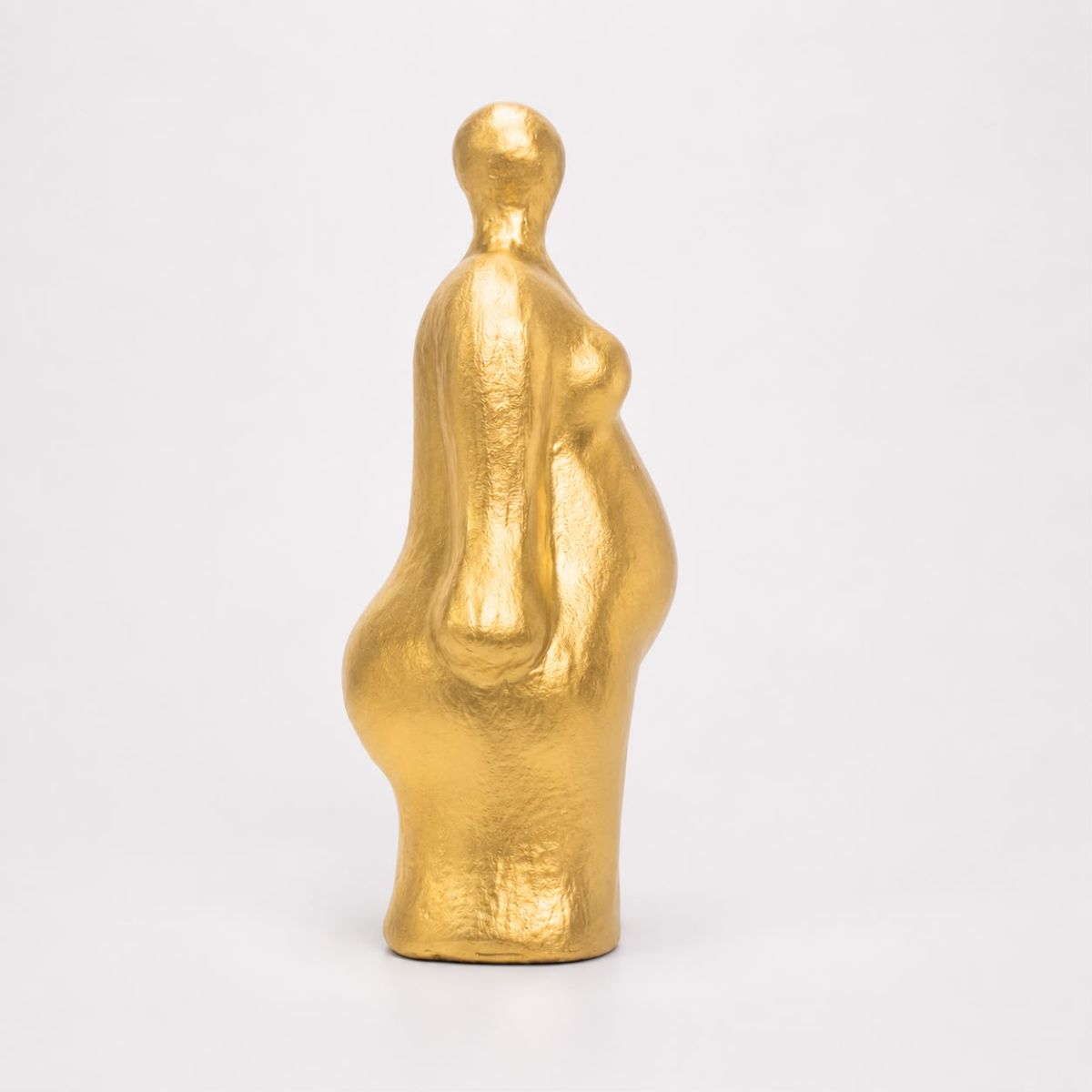 Statue contemporaine en céramique or 25 cm pour un décor unique