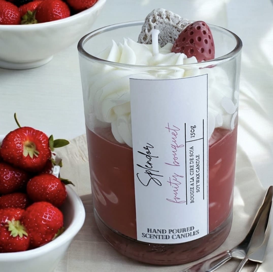 scented candle "fruity bouquet" with soy wax