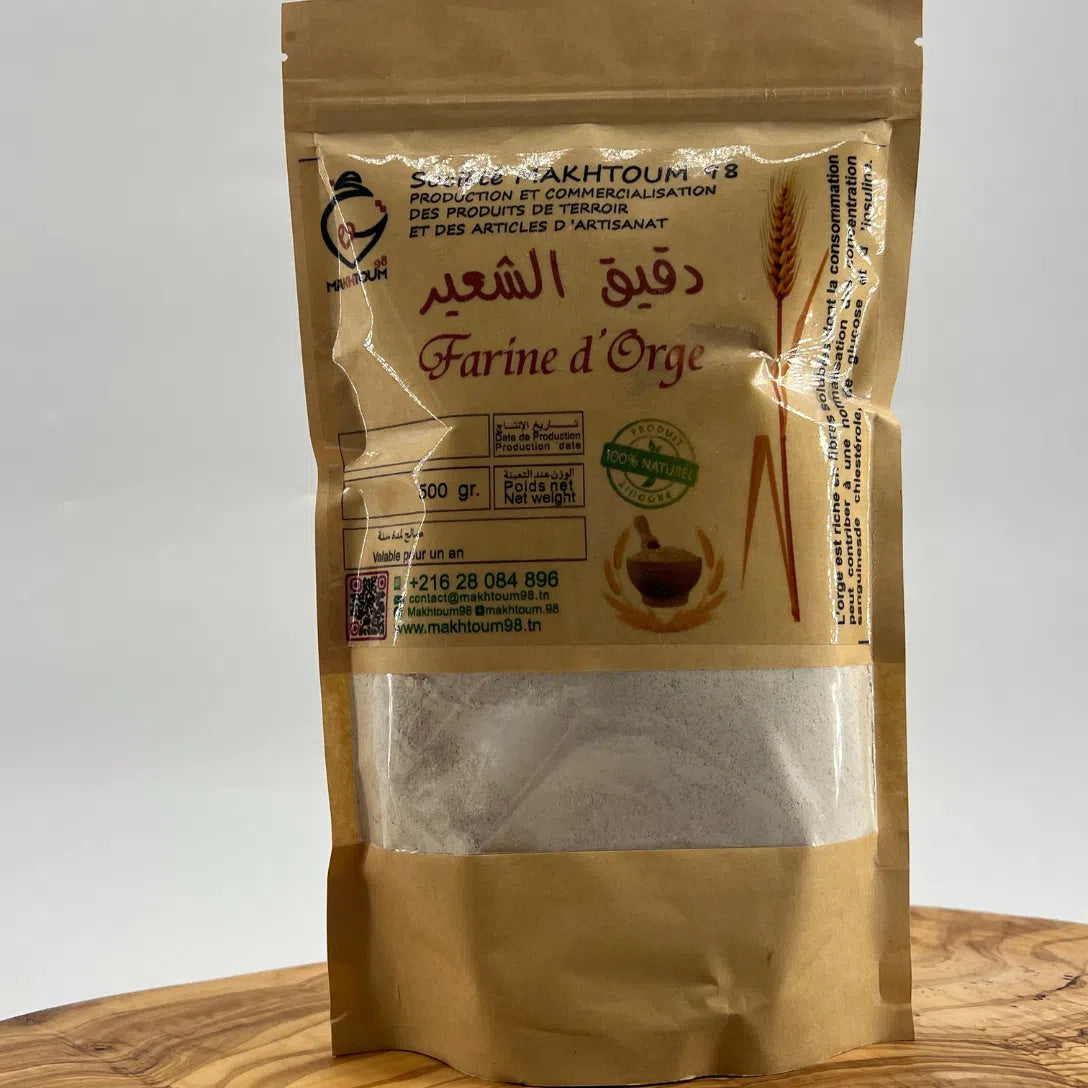 Farine d'orge artisanale 100 pour cent naturelle pour vos recettes