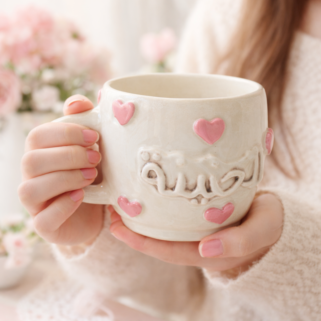 Tasse et sous-tasse “LA DOUCE” en céramique