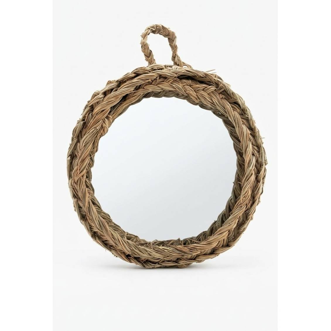 Miroir en halfa fait à la main diamètre 25 cm