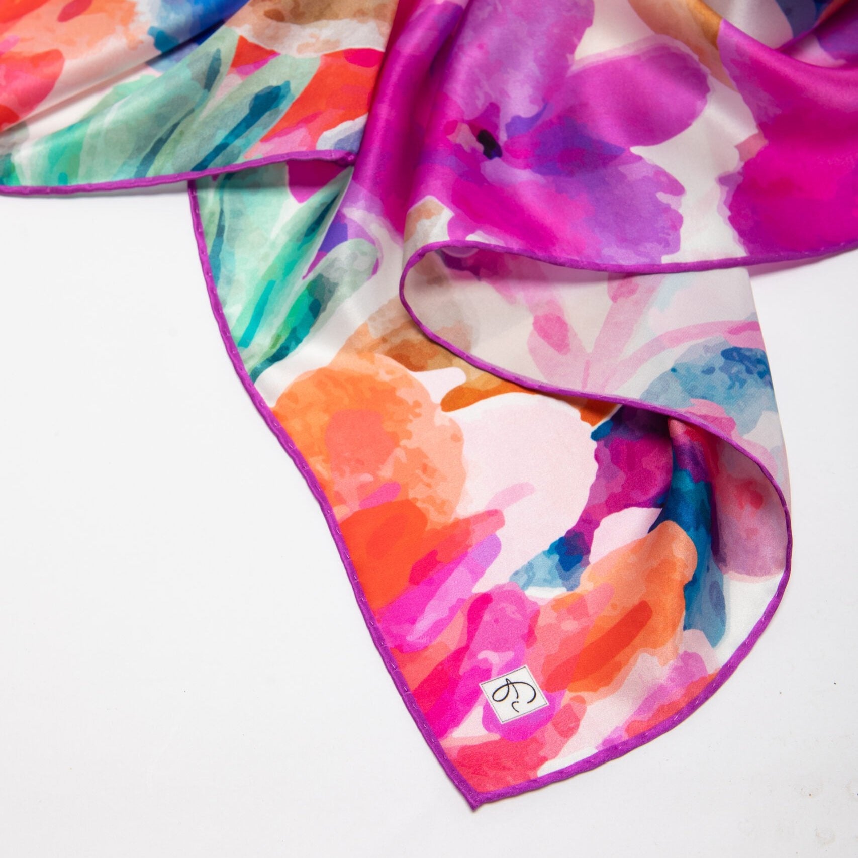 Foulard en soie naturelle Fancy instinct en lavande - artisanat Tunisien fait main | ILEYCOM