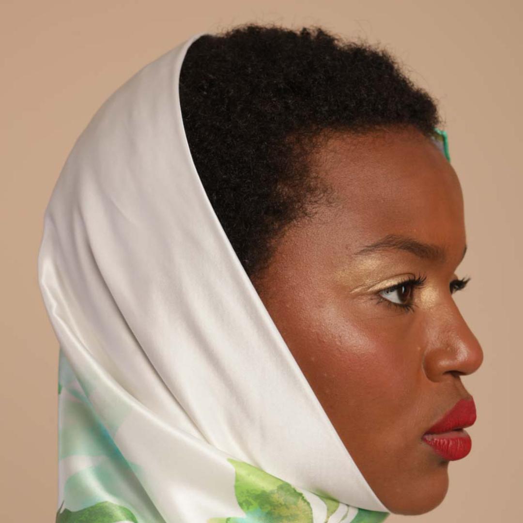 Foulard Limeade en soie naturelle "Fullfilled intentions" - artisanat Tunisien fait main | ILEYCOM