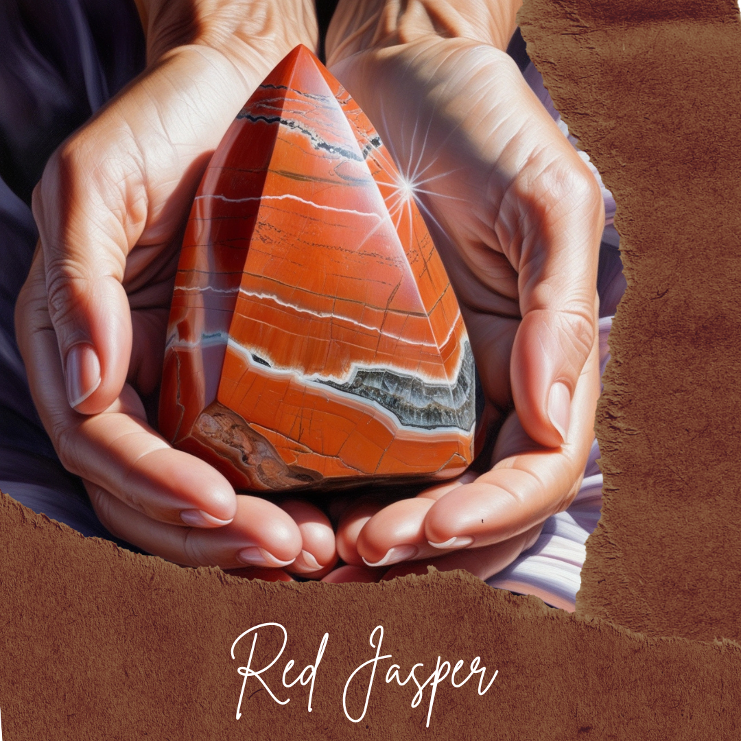 bracelet ajustable en jaspe rouge