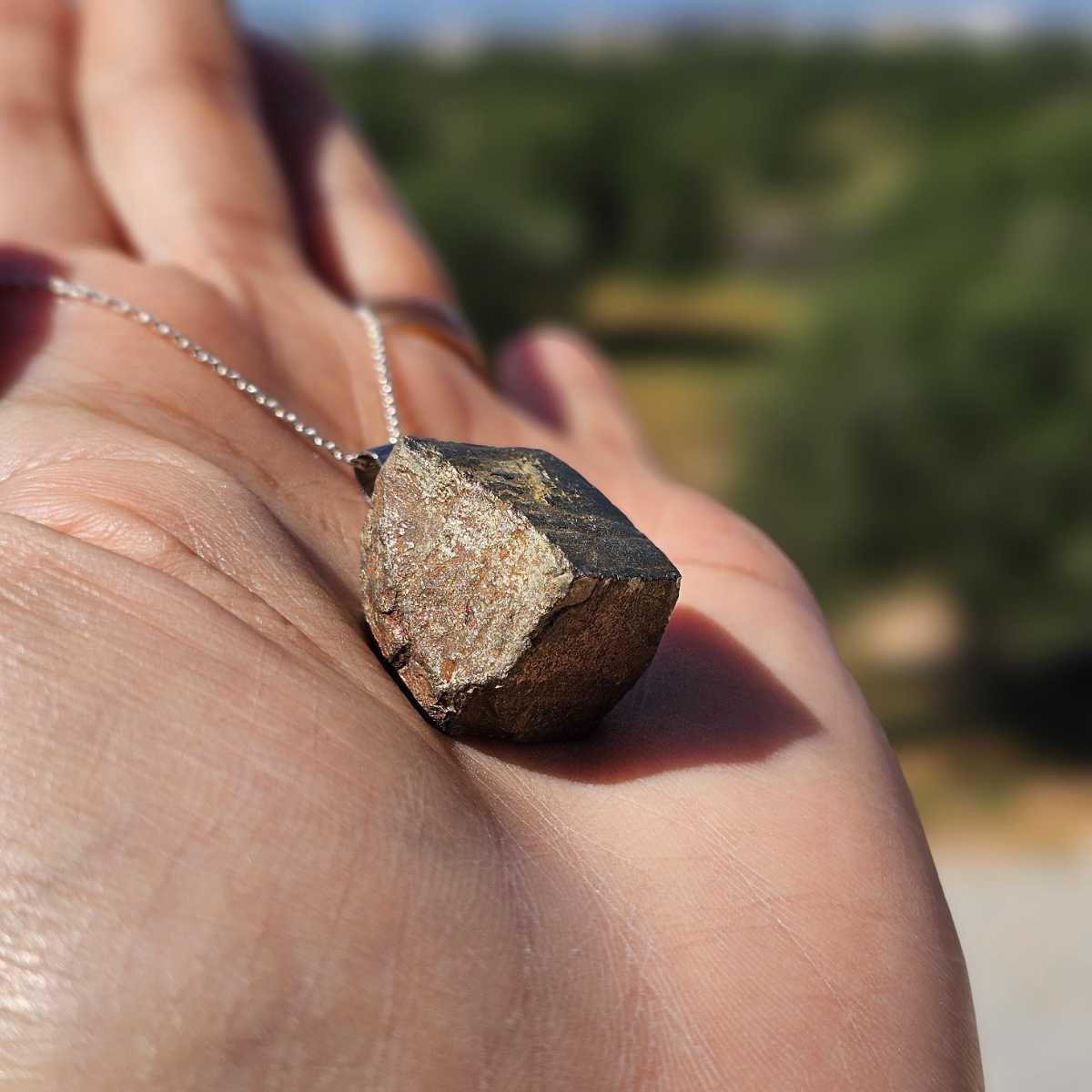 collier argent 925 éclat pyrite doré pour un style unique