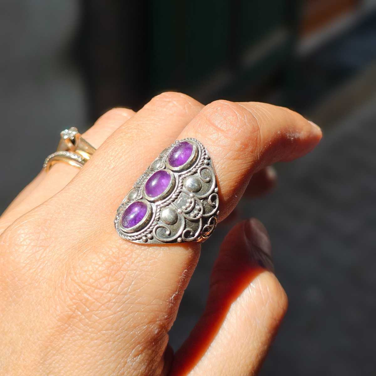 bague améthyste en argent 925 élégance irrésistible