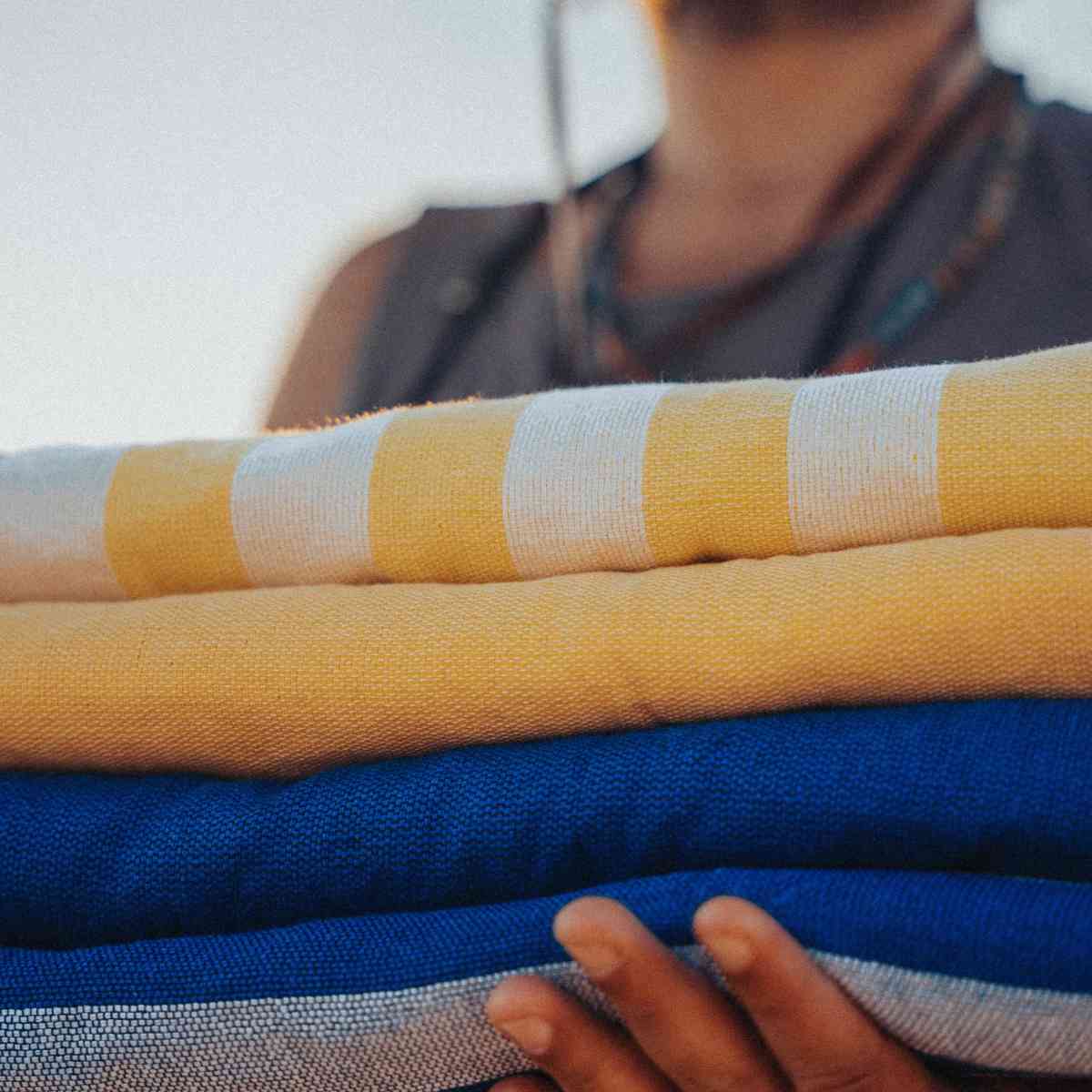 Fouta éponge jaune